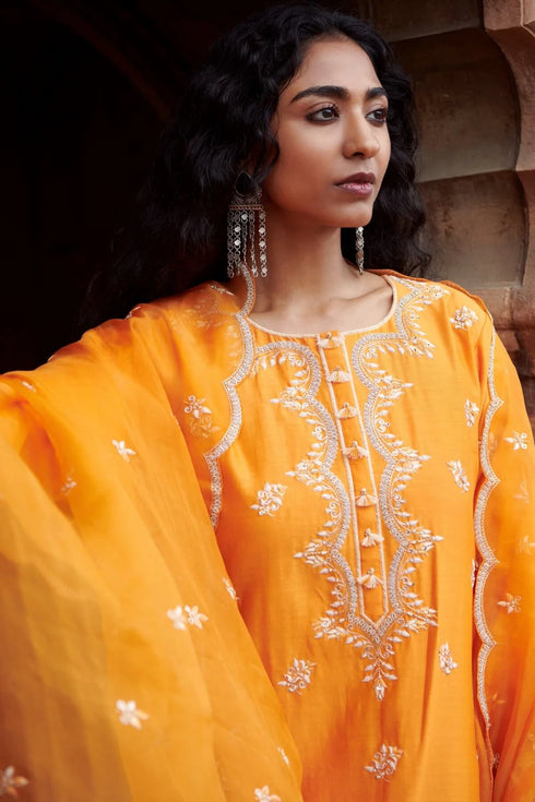 Resham and Moti Kurta Set